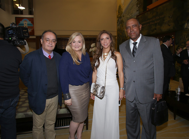 Rui Ferreira, Cynthia Hudson, Isabel Bucaram and Ambassador of Haiti in ALBA Ruben Lamoth