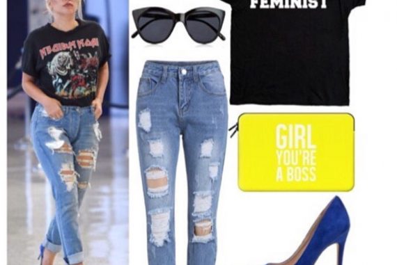 look lady Gaga-shopping with claudia-posh magazine